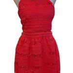 Chelsea & Violet Women's Pink Crochet Lace Halter Dress Size S Photo 0