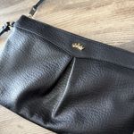 Juicy Couture Black Pebbled Wristlet Clutch – Hot Pink Crown Lining Photo 1