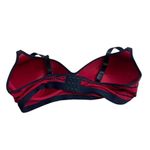 Just Be , Women’s Red and Blue Striped Bra,42C, NO WIRE, Adjustable Straps Photo 1