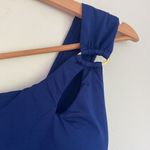 Trina Turk  Getaway|Solid Shoulder One Piece Swimsuit Womens 4 Ultramarine Blue Photo 3