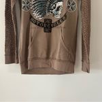 Affliction  Tan Rhinestone Hoodie NWT Size Small Photo 2