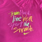Nike Pink V-neckShirt Sleeve Dri-fit Gym Shirt Size Medium Photo 2
