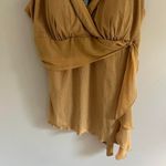 Studio 1940 VINTAGE GOLD GLITTERY STUDIO‎ 1940 RUFFLE CAMI TANK TOP Photo 3