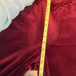 Traffic People Large Burgundy Corduroy Wide Leg Flare Pants Velvet 31" Inseam Red Photo 9