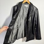 Boston Harbour Leather Jacket Women L Black Quite Luxury Old Money Minimal 90s Size L Photo 6