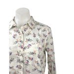 Gap Women's White Floral Print Cotton Long Sleeve Button Down Shirt Top Size XS Photo 1
