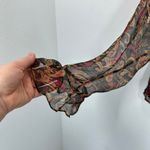 Laura Ashley Vintage Silk Paisley Ruffle Neck Blouse Top Womens Size 8 NWT Photo 4