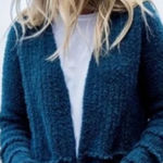 Barefoot Dreams CozyChic Boardwalk Cardigan Sweater Teal Blue Size Large Photo 0