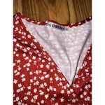 Guberry Women's Red White Floral Wrap Fit And Flare‎ Tank Dress Size L NWT Size L Photo 4