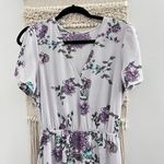 ZARA purple floral print dress Photo 3