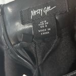 Nasty Gal ‎ Black Fringe Faux Leather Shorts Size 4 Photo 5