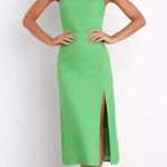 Petal and Pup SNDYS linen midi dress kelly green strapless serena lined maxi formal revolve Photo 7