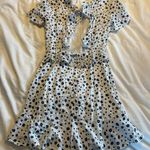 Princess Polly White And Blue Floral Backless Dress Photo 1