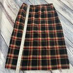 Sag Harbor Vintage Sag Harbour Plaid Wool Blend Midi Skirt Photo 5