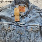 Levi's Levi Ex-Boyfriend Trucker Denim Jacket Size Small New Photo 4