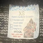 Artesanias Tuntaquimba Handmade Wool Moose Fair Isle Hoodie Sweater XS Blue Photo 7