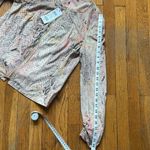 NWT Basler Vegan Suede Rouched Snakeskin Print Bomber Jacket Pink Size undefined Photo 10