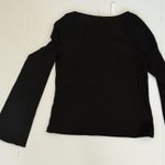 Madewell  Ribbed Long-Sleeve Boatneck Top WMNS XL Black Pullover Stretch Slim Fit Photo 2