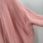 Michael Stars Small Open Cardigan Waffle Knit Pink Dolman Sleeve 100% Cotton Photo 7