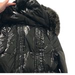 VERO MODA Classic size Medium black down jacket with faux fur hood EUC Photo 5