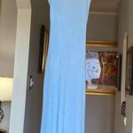 Baby Blue Bodycon Ribbed Halter Dress Sz M Size M Photo 3