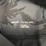 Aerie  Tropical Print Side Pocket Bike Shorts in Black & Gray Photo 3