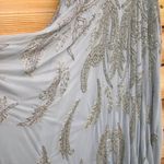 Mac Duggal 5434 Short Sleeve Beaded A-line Tea Length Dress Photo 10