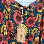 Natural Life Patti Tie Front Maxi with Sunflowers on Green Size L Photo 5