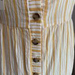 Madewell Yellow & White Striped Button-Back Tiered Midi Dress Sz4 Photo 3