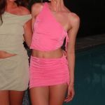 Super down Asymmetrical Pink Set Photo 5