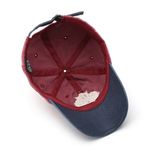 Red Maple Leaf Washed Old Color Block Cotton Baseball Cap Street unisex hat NEW Photo 2