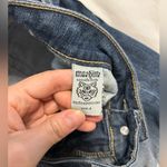 Machine rolled cuff distressed Capri denim jeans Blue Size undefined Photo 5
