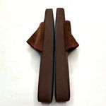 J.Crew  Women’s Slip-on Brown Leather Suede Red Stitch Detail Sandals S-372 Sz 8 Photo 6