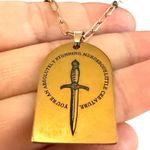 Bookish Box Blood and Ashes Quote Dagger Necklace Photo 4