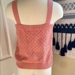 LC Lauren Conrad  Boho, Cottagecore, Coquette Coral Knit Sleeveless Tank Top Photo 1