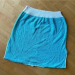 Vintage Centennial Knits Chevron Cap Sleeve 80s Sweater, Teal, White, Size L Blue Size L Photo 1