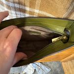 Michael Kors NWOT  Messenger Crossbody Handbag Monogram Canvas Green Leather Photo 8