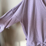 Urban Outfitters Out From Under Lavender Waffle Thermal Knit V Neck Size Medium Photo 5