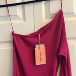 Cult Gaia  Evora Mini Dress‎ bright pink knit one sleeve dress NEW size s Photo 6