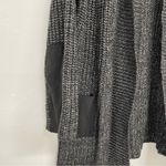 VICI  Black Chunky Knit Open Front Cardigan Sweater Zipper Details Womens M Photo 1