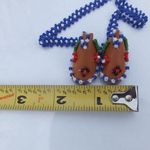 Seed Bead Shoes Necklace Blue Photo 3