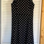 Calvin Klein Black & White Polka Dot Knee-Length Sleeveless Dress with Pockets!! Photo 0