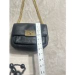 Michael Kors  Charlton Black Leather Gold Push Lock Crossbody Shoulder Bag Purse Photo 6