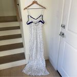 Aston Studio Posey Maxi Dress in Antique Royal Polka Dots Blue Size 10 Photo 5