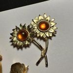 Flowers Lot Of 4 Brooch Pins Some Rose Flower Photo 4