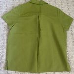 Crescent  Green Linen Blend Shirt Photo 5