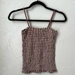 Madewell Jacquard smocked tank top in stripe▪️size XS Photo 6