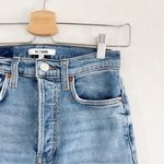 RE/DONE 70s Stove Pipe High Rise Straight Crop Jeans in Light Stone Size 26 Photo 6