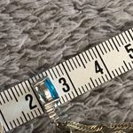 Sterling Silver  Necklace with Blue Pendant Photo 6