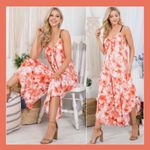 Tie Dye Wide Leg Jumpsuit Orange Size M Photo 2